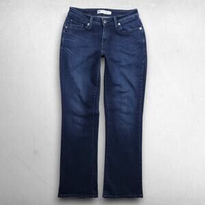 Levi's 529 Curvy Bootcut Jeans Faded Stretch Women 29x32 Blue Cowgirl Chic